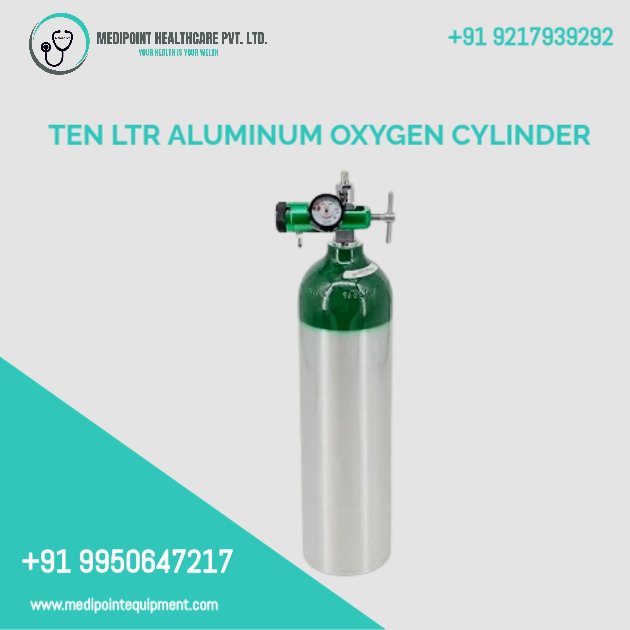 Ten Liter Aluminum Oxygen Cylinder for Rent